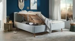 HOMELIV. Stauraumbett "Calypso" Stoff Luis