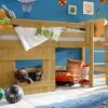 Hütten-Hochbett "Kids Paradise" Für Jungen -Bettbezüge Verkäufe 2024 huetten hochbett kids paradise jungen kiefer gelaugt kinder