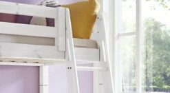 Hütten-Hochbett "Kids Paradise" Für Mädchen -Bettbezüge Verkäufe 2024 huetten hochbett kids paradise maedchen leiter stabil