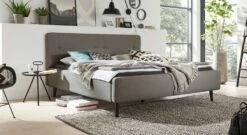 INTERLIVING Polsterbett "1409" Mit Hohem Kopfteil -Bettbezüge Verkäufe 2024 interliving polsterbett 1409 hoch kopfteil anthrazit