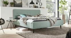 INTERLIVING Polsterbett "1409" Mit Hohem Kopfteil -Bettbezüge Verkäufe 2024 interliving polsterbett 1409 hoch kopfteil eisblau