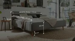 INTERLIVING Polsterbett "1409" Mit Niedrigem Kopfteil -Bettbezüge Verkäufe 2024 interliving polsterbett 1409 niedrig kopfteil bemassungs grafik 1