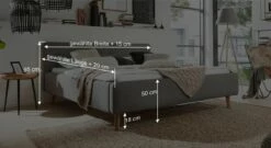 INTERLIVING Polsterbett "1409" Mit Niedrigem Kopfteil Express -Bettbezüge Verkäufe 2024 interliving polsterbett 1409 niedrig kopfteil bemassungs grafik