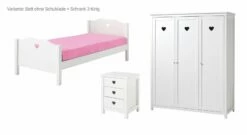 Jugendzimmer "Asami" 3-teilig -Bettbezüge Verkäufe 2024 jugendzimmer bett ohne schublade schrank 3 tuerig
