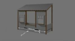 Kinderbett "Landhaus" -Bettbezüge Verkäufe 2024 kinderbett landhaus bettschublade gross bemassung grafik