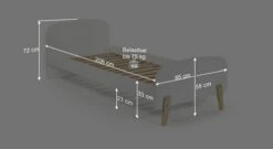 Kinderbett "Maila" -Bettbezüge Verkäufe 2024 kinderbett maila bemassungs skizze