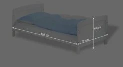 Kinderbett "Viktoria" -Bettbezüge Verkäufe 2024 kinderbett viktoria umbau juniorbett bemassungs skizze