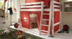 Midi-Hochbett "Kids Paradise" Express -Bettbezüge Verkäufe 2024 kinderbett midi hochbett kids paradise weiss lasiert