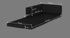 Klappmatratze "Kids Town" -Bettbezüge Verkäufe 2024 klappmatratze kids town ausgeklappt bemassung grafik