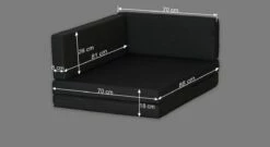 Klappmatratze "Kids Town" -Bettbezüge Verkäufe 2024 klappmatratze kids town gefaltet bemassung grafik