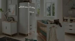 Kleiderschrank "Kids Nordic" -Bettbezüge Verkäufe 2024 kleiderschrank kids nordic bemassungs grafik