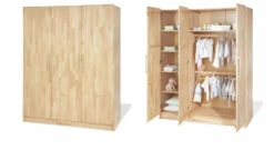 Kleiderschrank "Natura" -Bettbezüge Verkäufe 2024 kleiderschrank natura massivholz dreituerig gr