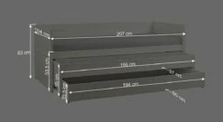 LIFETIME Kojen-Ausziehbett "Original" -Bettbezüge Verkäufe 2024 kojen ausziehbett lifetime original bemassung grafik