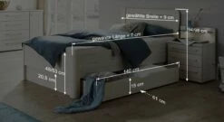 Komfort-Einzelbett "Apolda" -Bettbezüge Verkäufe 2024 komfort einzelbett apolda bemassung grafik