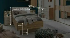 Komfort-Einzelbett "Ayla" 10 Komfort-Einzelbett "Ayla" -Bettbezüge Verkäufe 2024 komfort einzelbett ayla eiche dekor bemassung grafik