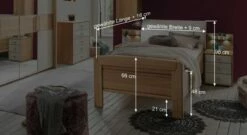 Komfort-Einzelbett "Elfun" -Bettbezüge Verkäufe 2024 komfort einzelbett elfun liegehoehe bemassung grafik