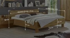 Komfortbett "Aliano" -Bettbezüge Verkäufe 2024 komfortbett aliano bemassung grafik