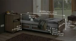 Komfortbett Mit Pflegebett-Funktion "Usedom" 31 Komfortbett Mit Pflegebett-Funktion "Usedom" -Bettbezüge Verkäufe 2024 komfortbett pflegebett funktion usedom bemassung grafik