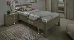 Komfortbett "Troia" -Bettbezüge Verkäufe 2024 komfortbett troia bemassung grafik