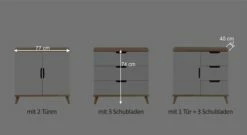 Kommode "Kids Nordic" -Bettbezüge Verkäufe 2024 kommode kids nordic bemassungs grafik