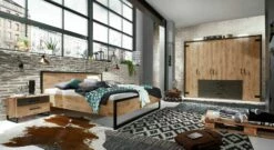 Bett "Lakewood" -Bettbezüge Verkäufe 2024 komplett schlafzimmer lakewood industrial design
