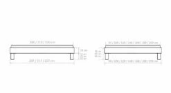 Liege "Barbados" -Bettbezüge Verkäufe 2024 liege barbados bemassungs skizze