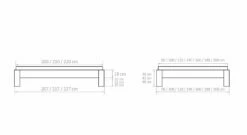 Liege "Bayamo" -Bettbezüge Verkäufe 2024 liege bayamo bemassungs skizze