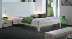 Liege "Laredo" -Bettbezüge Verkäufe 2024 liege laredo weiss lackiert zeitlos schlicht