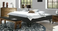 Liege "Remko" -Bettbezüge Verkäufe 2024 liege remko echtlederbezug dunkelgrau