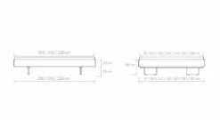 Liege "Rimini" -Bettbezüge Verkäufe 2024 liege rimini bemassungs grafik