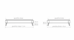 Liege "Santa Rosa" 10 Liege "Santa Rosa" -Bettbezüge Verkäufe 2024 liege santa rosa bemassung grafik