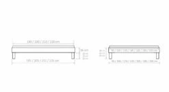 Liege "Sierra" -Bettbezüge Verkäufe 2024 liege sierra bemassungsgrafik