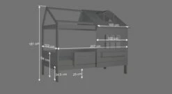 LIFETIME Hüttenbett "Lake House" -Bettbezüge Verkäufe 2024 lifetime huettenbett lakehouse fenster dachhaelfte bemassung grafik