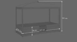 LIFETIME Kinderbett "4-in-1" -Bettbezüge Verkäufe 2024 lifetime kinderbett 4 1 himmelbett bodentief bemassung grafik