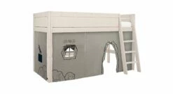 LIFETIME Midi-Hochbett "Dino" -Bettbezüge Verkäufe 2024 lifetime midi hochbett dino inklusive vorhang