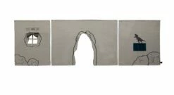 LIFETIME Midi-Hochbett "Dino" -Bettbezüge Verkäufe 2024 lifetime midi hochbett dino spielvorhang grau