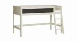 LIFETIME Midi-Hochbett "Kreidetafel" -Bettbezüge Verkäufe 2024 lifetime midi hochbett kreidetafel grau lasiert schraeg leiter