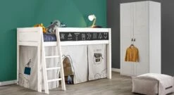 LIFETIME Midi-Hochbett "Kreidetafel" -Bettbezüge Verkäufe 2024 lifetime midi hochbett kreidetafel passend kleiderschrank