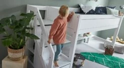 LIFETIME Midi-Hochbett "Original" Mit Treppenmodul -Bettbezüge Verkäufe 2024 lifetime midi hochbett original treppenmodul sicher