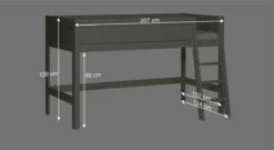 LIFETIME Midi-Hochbett "Cactus" -Bettbezüge Verkäufe 2024 lifetime midi hochbett schlicht bemassungs skizze