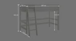 LIFETIME Mittelhochbett "Original" -Bettbezüge Verkäufe 2024 lifetime mittelhochbett original weiss lackiert bemassung grafik