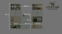 LIFETIME Regalwand "Original" Größe M -Bettbezüge Verkäufe 2024 lifetime regalwand original m bemassungs skizze