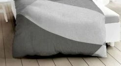 Mako-Satin-Bettwäsche "Grafika Grau" -Bettbezüge Verkäufe 2024 mako satin bettwaesche grafika grau pflegeleicht