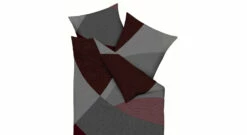 Mako-Satin-Bettwäsche "Grafika Rubin" -Bettbezüge Verkäufe 2024 mako satin bettwaesche grafika rubin geometrisch muster