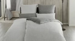 Kleine Wolke Mako-Satin-Bettwäsche "Gracia" Silbergrau