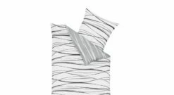 Mako-Satin-Bettwäsche "Swinging Grey" -Bettbezüge Verkäufe 2024 mako satin bettwaesche swinging grey versteckter reissverschluss