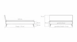 Bett "Coraia" -Bettbezüge Verkäufe 2024 masse grafik bett coraia