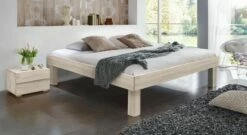 Liege "Madrid" Komfort -Bettbezüge Verkäufe 2024 massivholz liege madrid komfort weiss 30cm fuesse