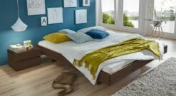 Liege "Rimini" -Bettbezüge Verkäufe 2024 massivholz liege rimini komfort futon hoehe hochwertig wenge gr