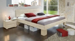 Bett "Nevada" -Bettbezüge Verkäufe 2024 massivholzbett nevada stabil buchenholz weiss 25cm gr